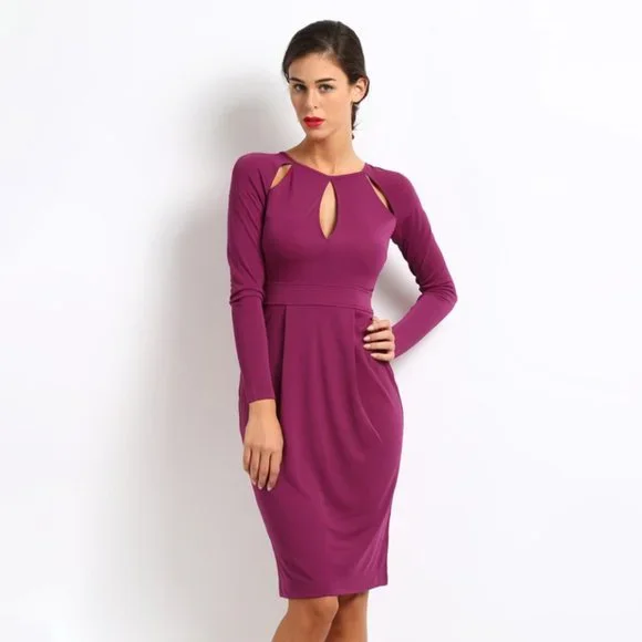 French Connection | Dresses | French Connection Fuchsia Cutout Jersey Dress  | Poshmark